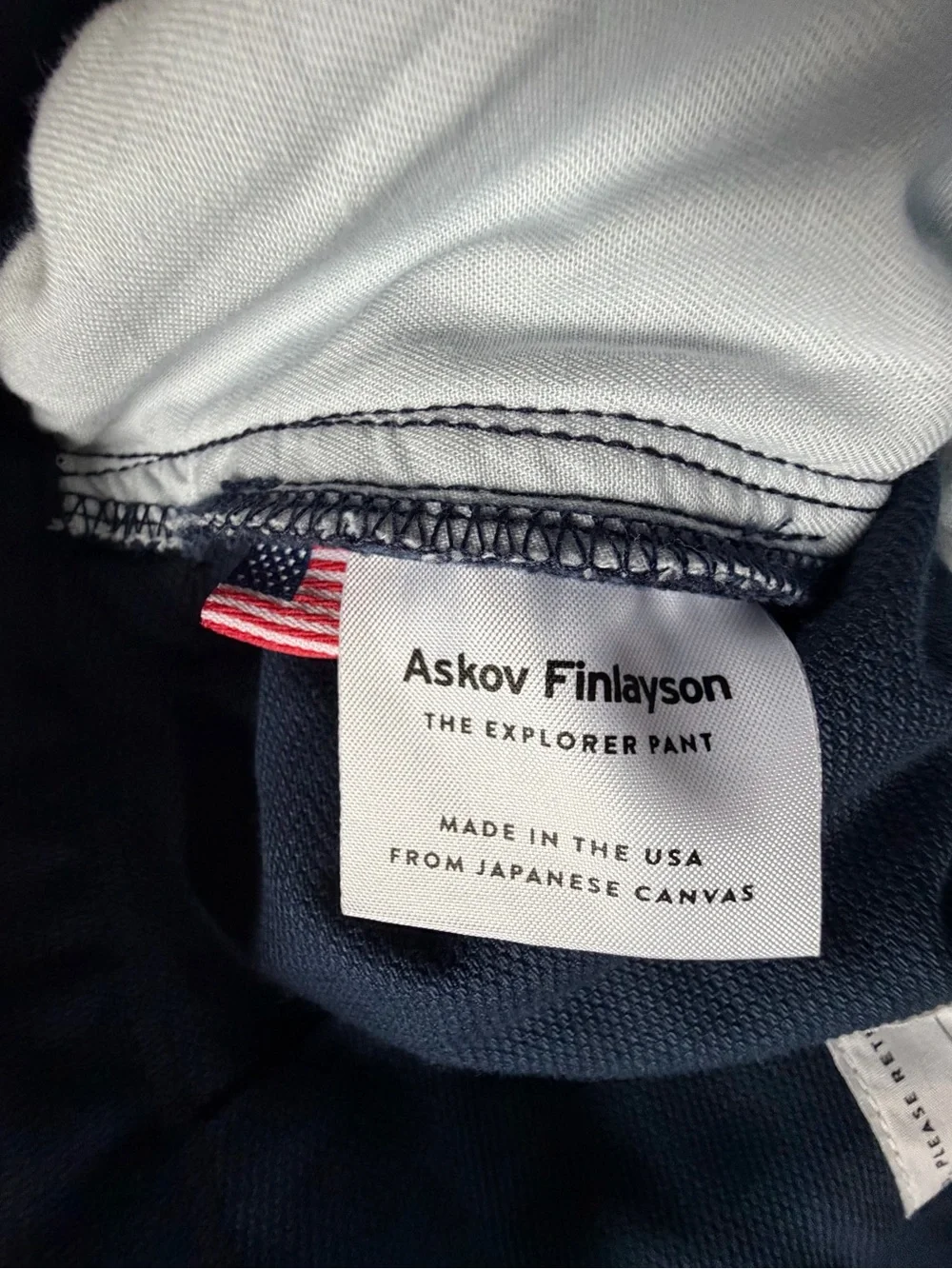Askov Finlayson Double Knee Explorer Pants Japanese Canvas Size 33X28 Button Fly